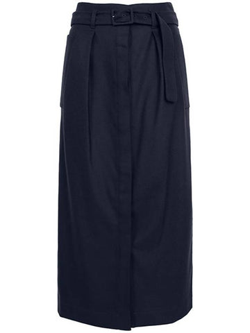 Navy Romina Wool Skirt 027 00022 - MAX MARA - BALAAN 1