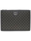 Ophidia Portfolio Clutch Bag Grey - GUCCI - BALAAN 3