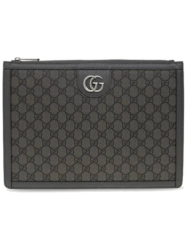 Ophidia Portfolio Clutch Bag Grey - GUCCI - BALAAN 3