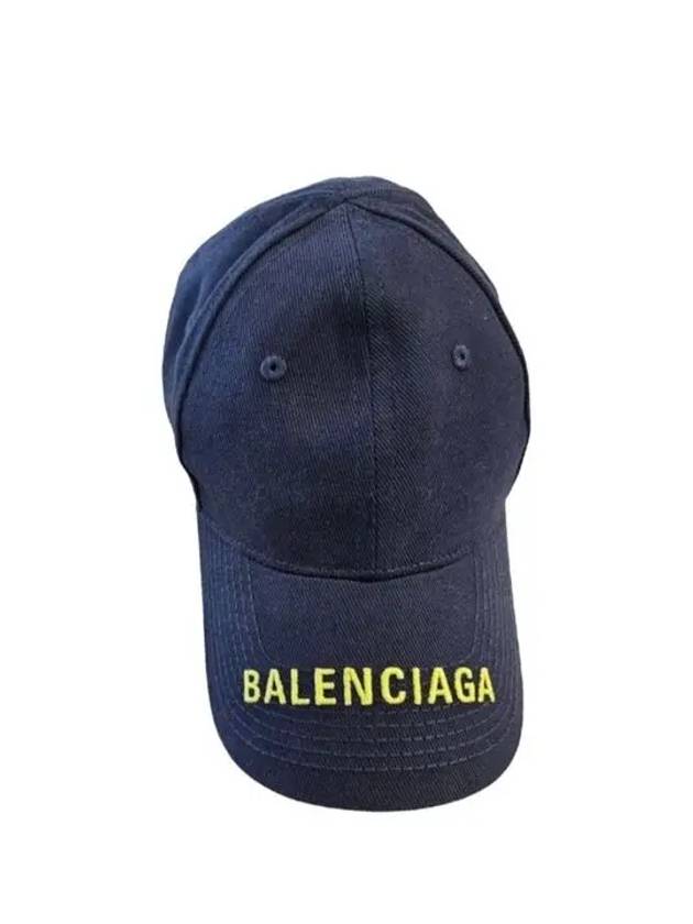 Embroided Logo Ball Cap Navy - BALENCIAGA - BALAAN 3