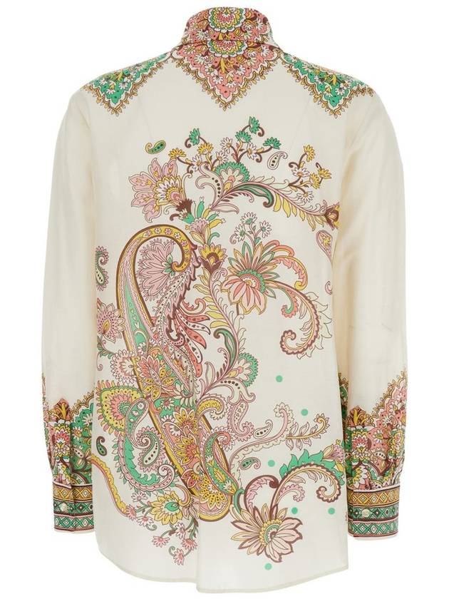 Multicolor Shirt With Classic Collar And All-Over Paisley Print In Cotton And Silk Woman - ETRO - BALAAN 2