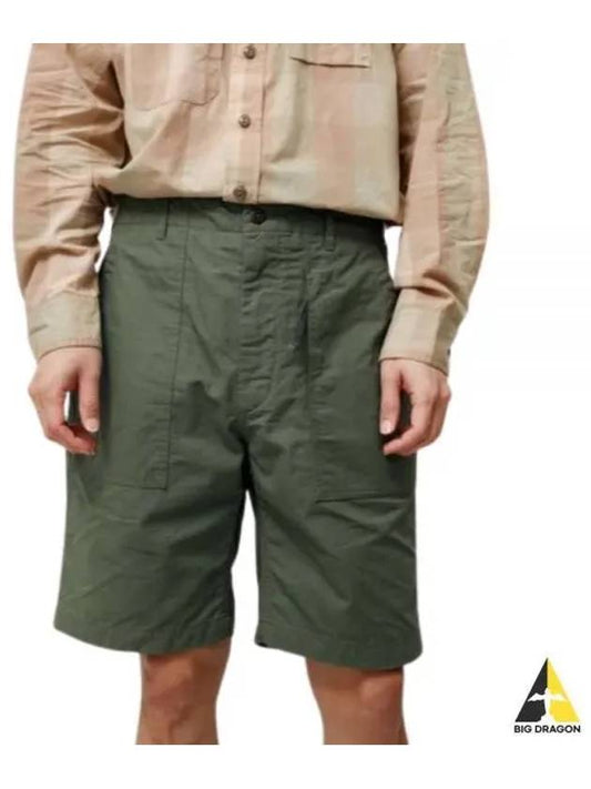 24 Fatigue Short C Olive Cotton Ripstop 24S1E003 OR271 CT010 Shorts - ENGINEERED GARMENTS - BALAAN 1