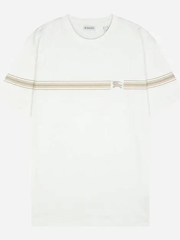 Striped Cotton Short Sleeve T-Shirt Ice - BURBERRY - BALAAN 2