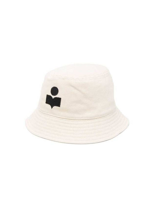 Hailey Embroid Logo Bucket Hat Ecru Black - ISABEL MARANT - BALAAN 1