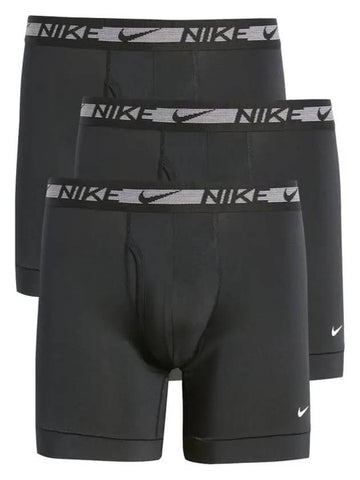 Men's Dry Fit 3 Pack Boxer Briefs Black - NIKE - BALAAN.