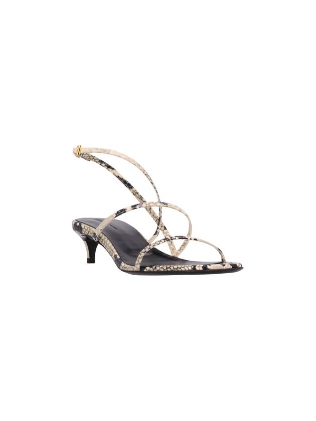 SNAKESKIN EFFECT SANDALS - KATE - BALAAN 2