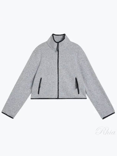 Cirque High Neck Zip-Up Jacket Light Grey Melange - J.LINDEBERG - BALAAN 2