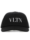 VLTN Logo Print Ball Cap Black - VALENTINO - BALAAN 2