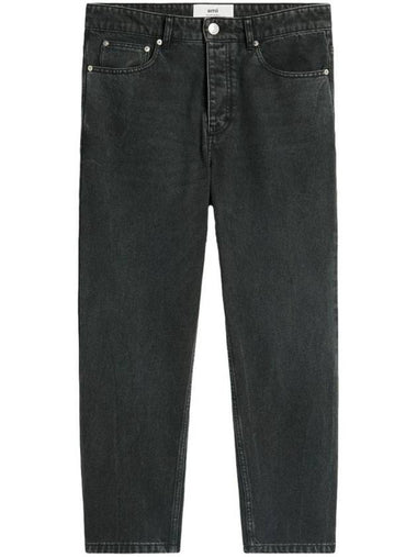 Logo Patch Tapered Jeans H24HTR103CO0037 - AMI - BALAAN 1