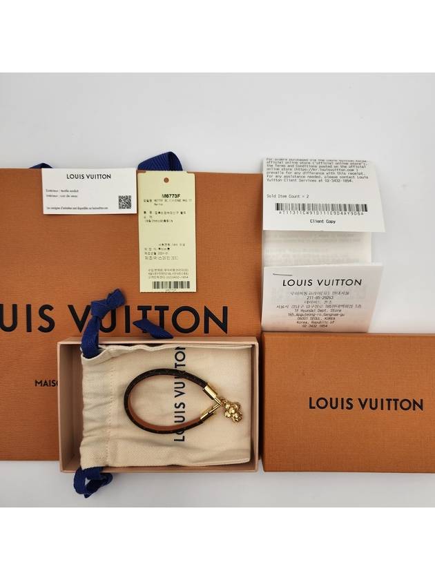 Vivienne Charm Monogram Bracelet Gold Brown - LOUIS VUITTON - BALAAN 7