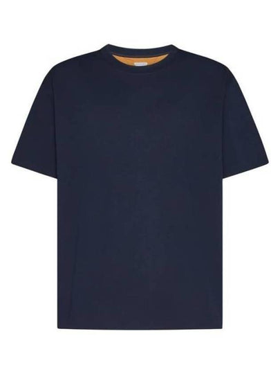 Double Layered Cotton Jersey Short Sleeve T-Shirt Blue - BOTTEGA VENETA - BALAAN 2