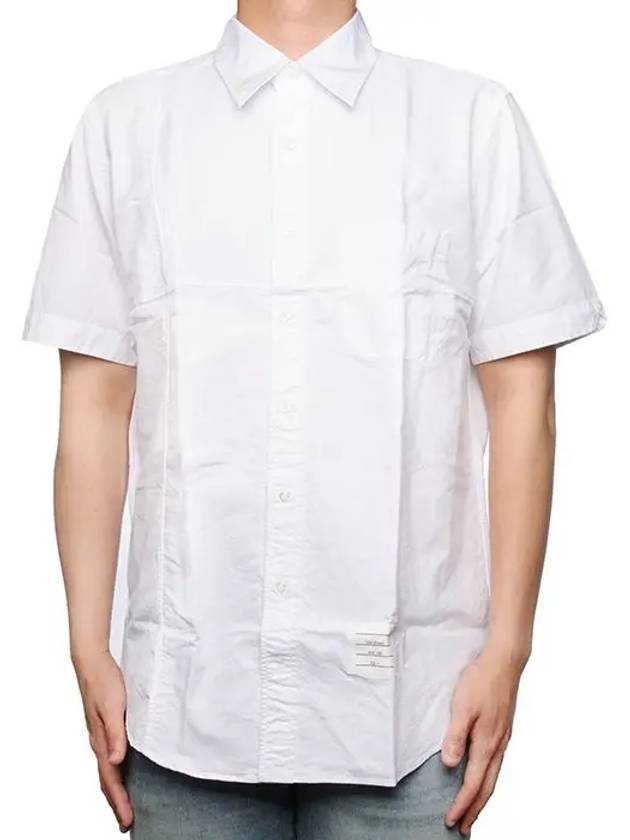 Oxford Short Sleeve Shirt White - THOM BROWNE - BALAAN 3