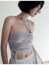 Shirring Strap Tube Top DOVE GRAY Women s Sleeveless - RUBATI - BALAAN 1