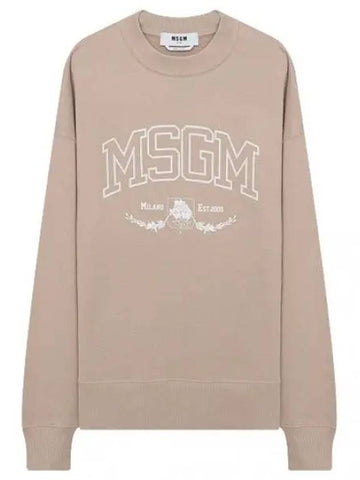 College Logo Crew Neck Cotton Sweatshirt Men s - MSGM - BALAAN 1