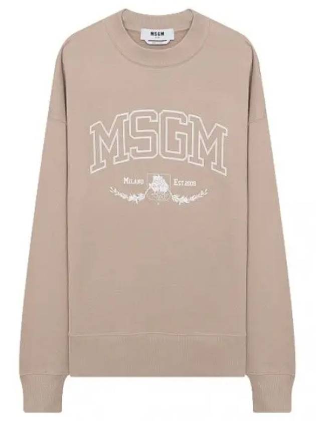 College logo crewneck cotton sweatshirt - MSGM - BALAAN 1