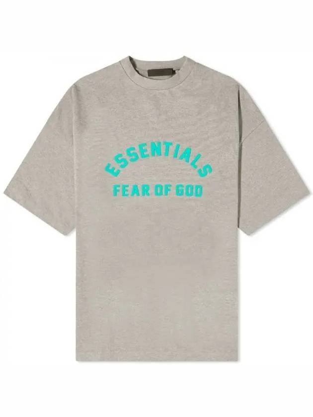 Spring Print Logo T-Shirt Dark Heather Oatmeal 195509 - FEAR OF GOD ESSENTIALS - BALAAN 1