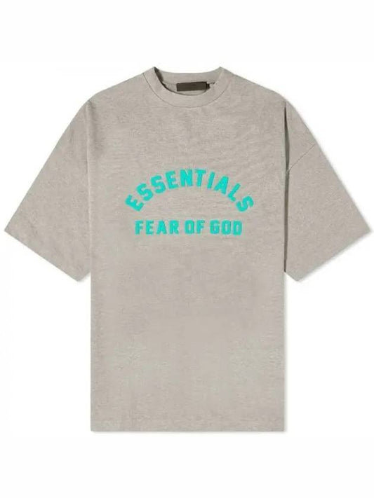 Spring Print Logo T-Shirt Dark Heather Oatmeal 195509 - FEAR OF GOD ESSENTIALS - BALAAN 1