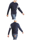 4 Bar Loopback Jersey Sweatshirt Navy - THOM BROWNE - BALAAN 5