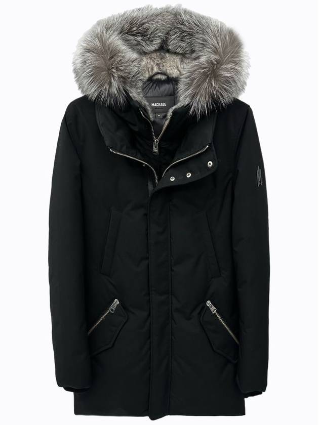 Edward Silver Fox Fur Hoodie Down Parka Black - MACKAGE - BALAAN 3