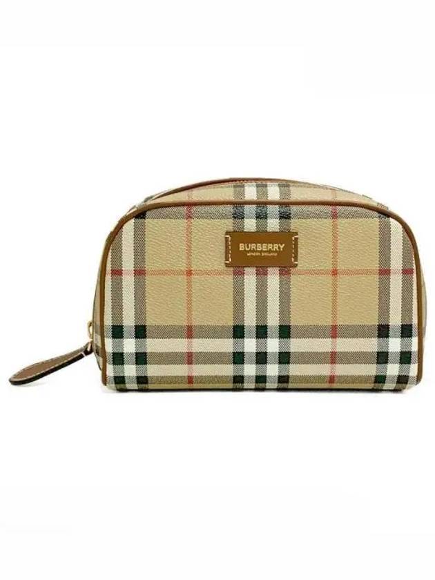 Check Travel Small Pouch Bag Beige - BURBERRY - BALAAN 2