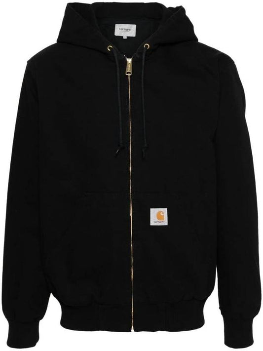 Dearborn Canvas Active Hooded Jacket Black Rinsed - CARHARTT WIP - BALAAN 1