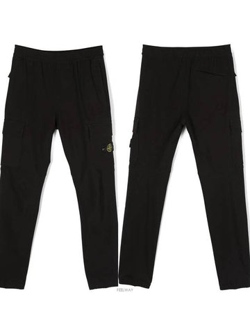 8 year old size black double zipper banding wappen cargo pants 771631014 - STONE ISLAND - BALAAN 1