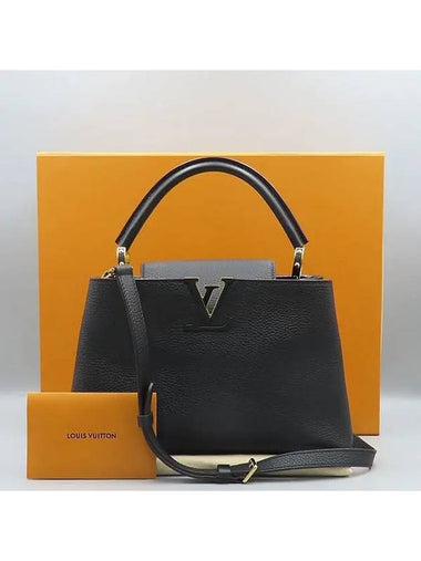 M42259 Noir Taullon Leather Capucine MM Top Handle Tote Bag Shoulder Strap 2WAY - LOUIS VUITTON - BALAAN 1