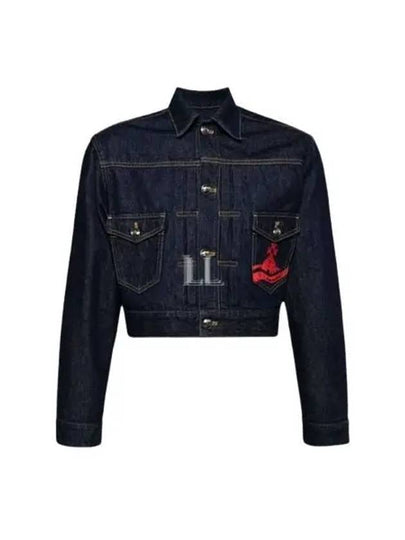 Marlene Cropped Denim Jacket Blue - VIVIENNE WESTWOOD - BALAAN 2