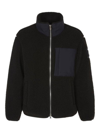 Shepra Fleece High Neck Zip Up Jacket Black - MOOSE KNUCKLES - BALAAN 1