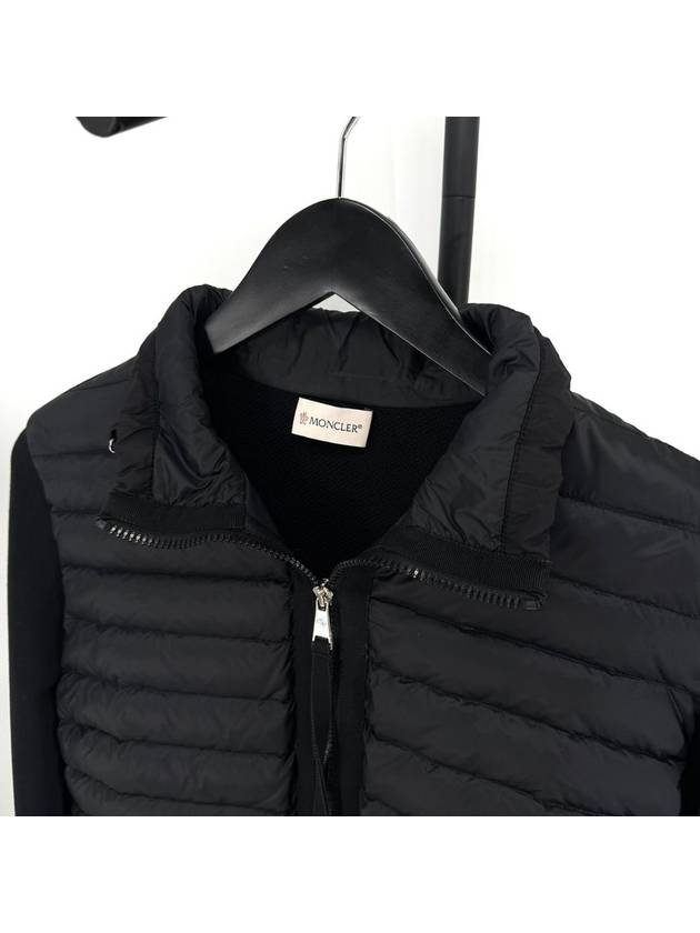 Black Waffen Women s Padded Zip Up Jacket - MONCLER - BALAAN 5