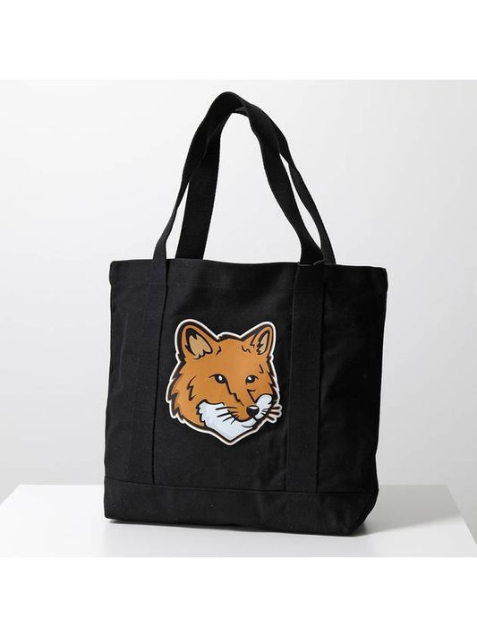 Fox Head Print Tote Bag Black - MAISON KITSUNE - BALAAN 2