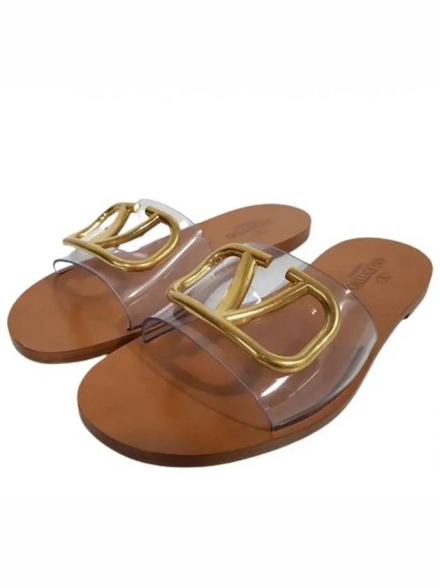 S0L42 ECG 0MU Buckle Sandals Brown - VALENTINO - BALAAN 3