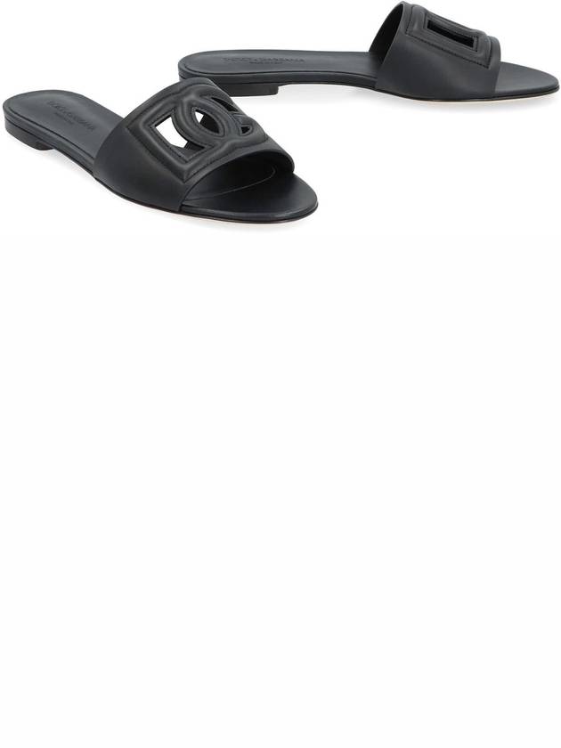 DG Millennial Logo Slippers Black - DOLCE&GABBANA - BALAAN 4