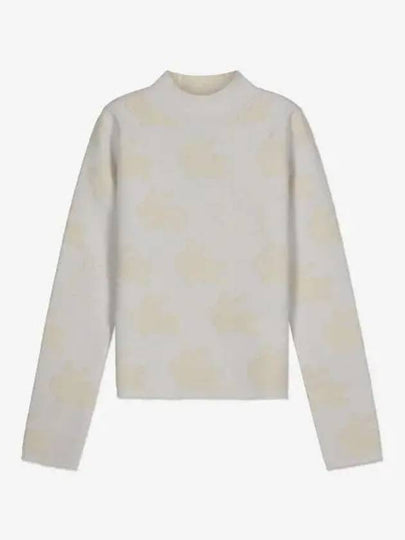 Bunny Motif High-Neck Knit Top White - JW ANDERSON - BALAAN 2