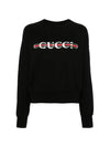 Print Cotton Jersey Sweatshirt Black - GUCCI - BALAAN 2