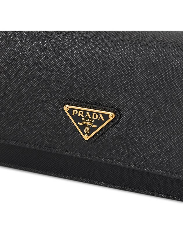 Triangle Logo Leather Mini Bag Black - PRADA - BALAAN 8