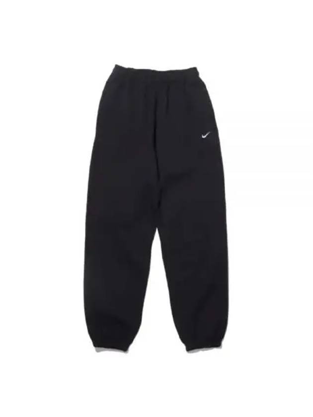 NRG Solo Swoosh Black Women's Brushed Sweatpants DA0334 010 - NIKE - BALAAN 2