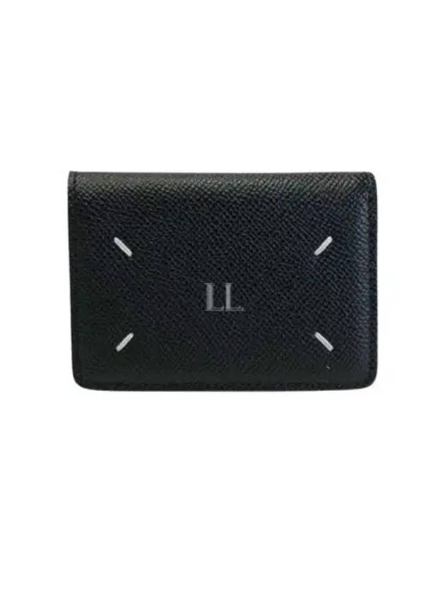 Four Stitch Logo Leather Half Wallet Black - MAISON MARGIELA - BALAAN 2