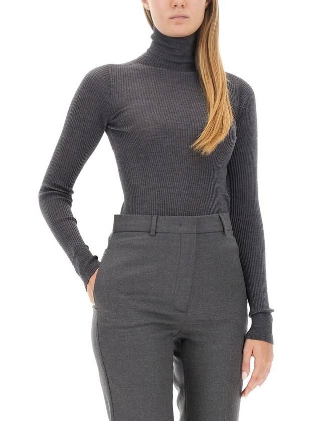 FLAVIA Virgin Wool Turtleneck Gray - MAX MARA SPORTMAX - BALAAN 5