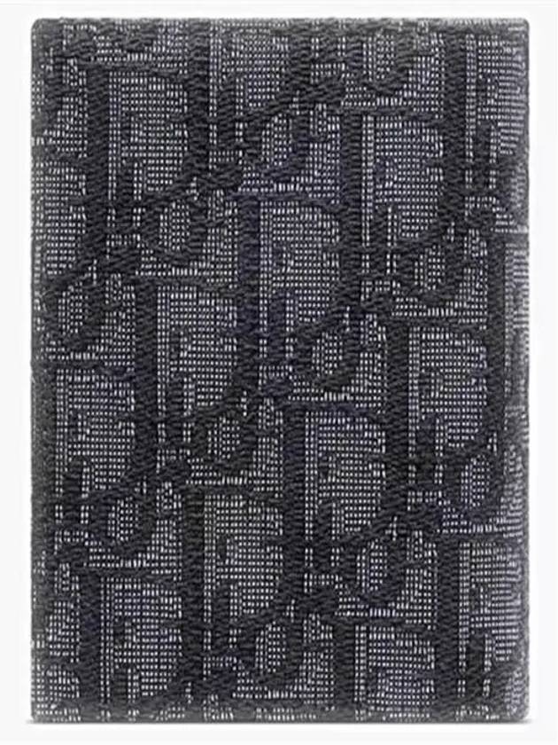 Bi-Fold Card Holder Black  Oblique Jacquard - DIOR - BALAAN 4