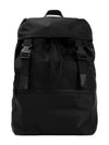 Backpack In Econyl And Vegetable-Tanned Leather Black - SAINT LAURENT - BALAAN 2