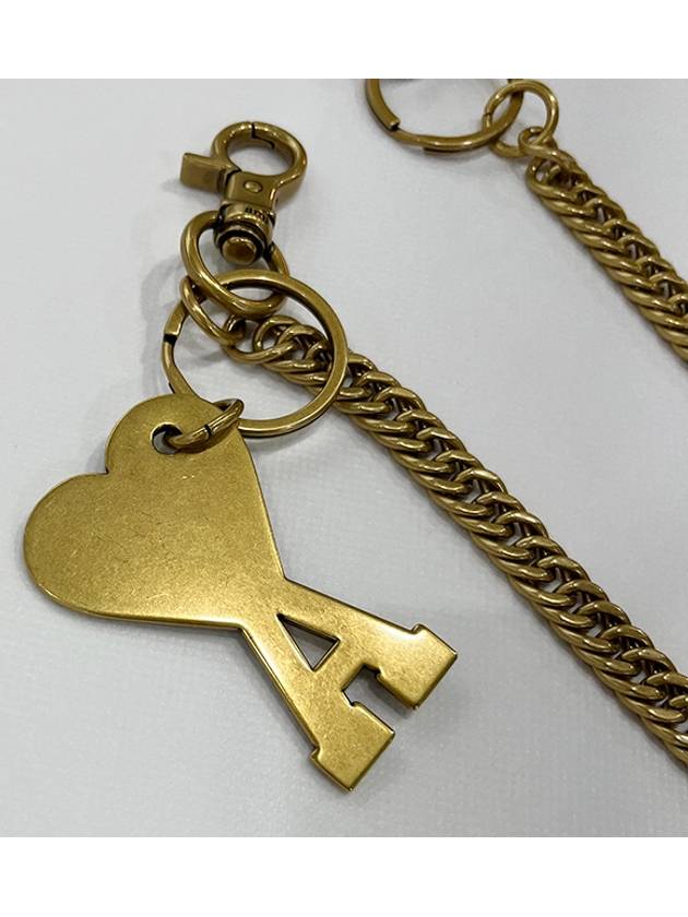 Heart Logo Metal Key Holder Gold - AMI - BALAAN 5