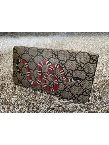 Snake printed long wallet - GUCCI - BALAAN 1