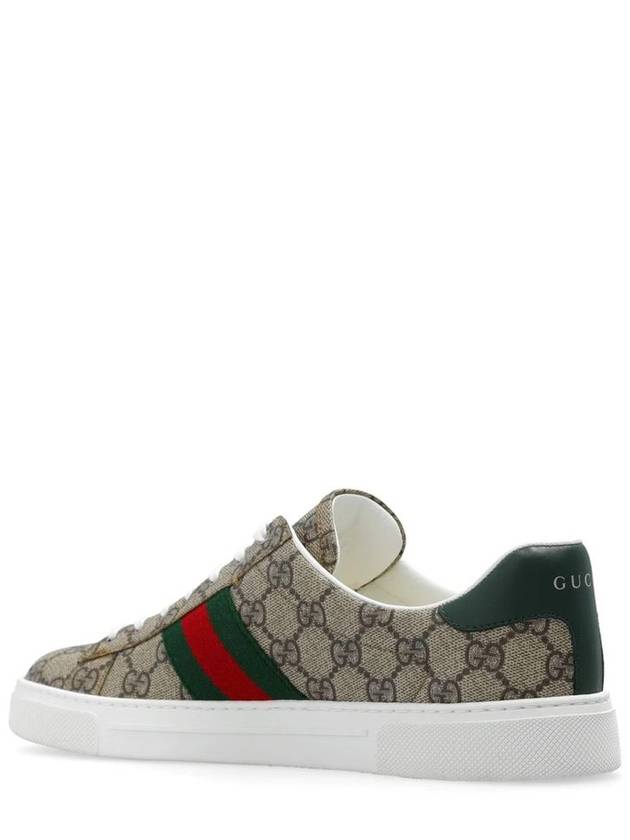 Ace GG Supreme Low Top Sneakers Beige - GUCCI - BALAAN 4