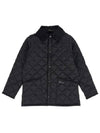 Women's Boys Riddesdale Quilted Jacket Black Jacket CQU0047 BK92 - BARBOUR - BALAAN 4