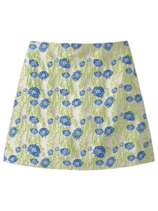 Jacquard Mini Skirt Oyster Gray Women s - GANNI - BALAAN 1