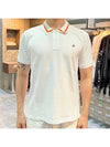 Men's Logo Striped Short Sleeve Polo Shirt White - VIVIENNE WESTWOOD - BALAAN.