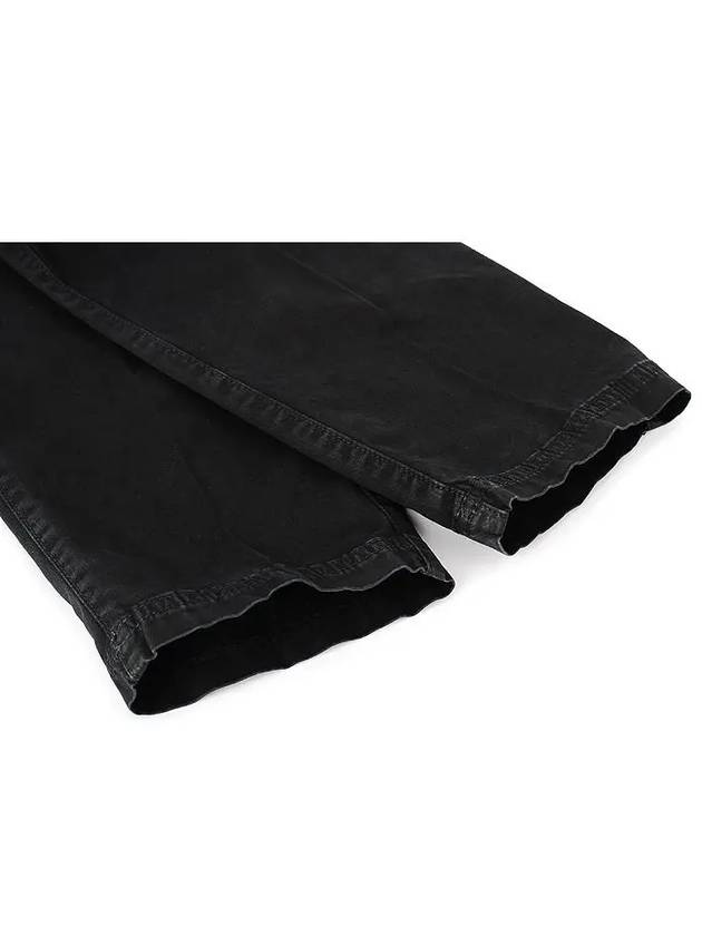 Wappen Patch Cargo Straight Pants Black - STONE ISLAND - BALAAN 6