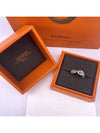 Small Chaine D'Ancre Enchainee Ring Silver - HERMES - BALAAN 4