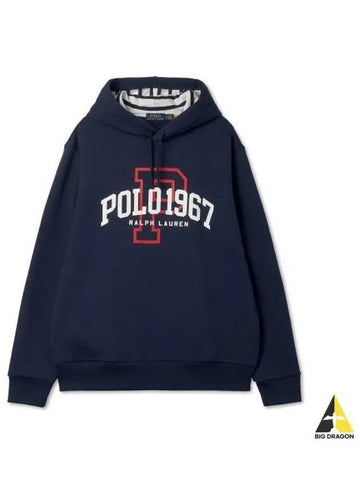 logo fleece hoodie navy - POLO RALPH LAUREN - BALAAN 1